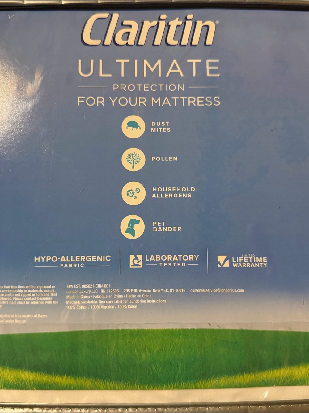 Soft Cotton 6-Sided Mattress Protector - White (Queen) - Picture 2 of 3